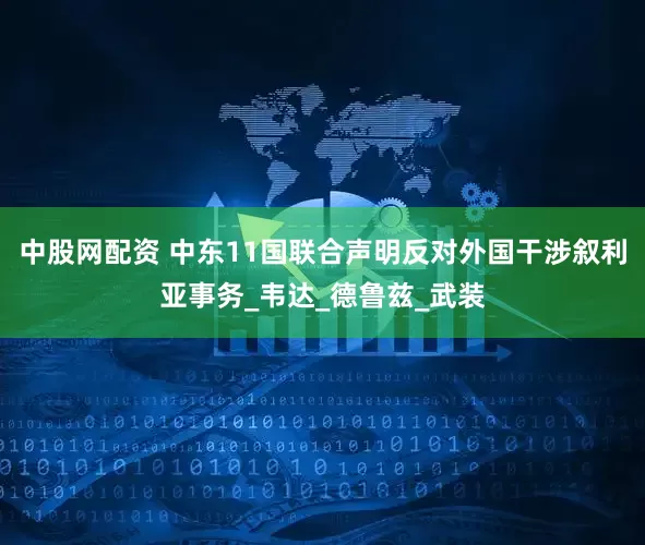 中股网配资 中东11国联合声明反对外国干涉叙利亚事务_韦达_德鲁兹_武装