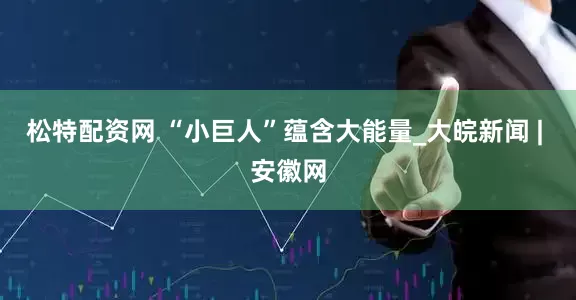 松特配资网 “小巨人”蕴含大能量_大皖新闻 | 安徽网